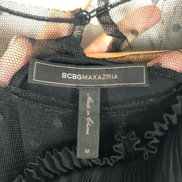 BCBGMaxazria Angeline Black Crepe Cocktail  Sheath Dress Medium - Picture 7 of 9